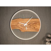 Moderne Wanduhr Aus Holz Und Metall ~40cm Moderne Wanduhr Aus Holz Und Metall ~40cm von WatWoodDatMutt