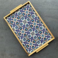 Fliesen-Tablett Aus Natürlichem Walnussholz von Watany