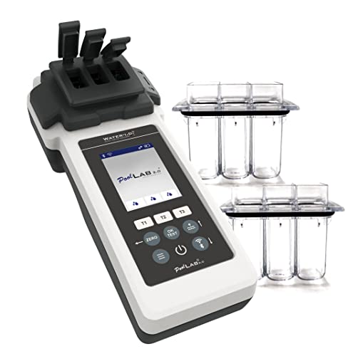 Water-i.d. WATER TESTING EQUIPMENT PoolLab 2.0 mit 70 Testtabletten - Special Edition für MediMuc - 24 Parameter - App, Software - Messung bis zu 3 Parameter in einem Test (2.0 | EXTRA Kuevette) von Water-i.d. WATER TESTING EQUIPMENT