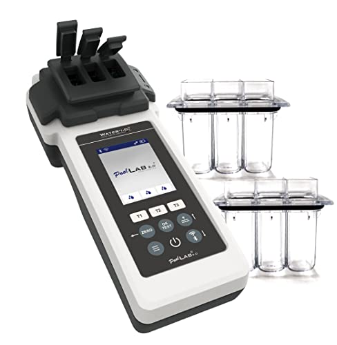 Water-i.d. WATER TESTING EQUIPMENT PoolLab 2.0 mit 70 Testtabletten - Special Edition für MediMuc - 24 Parameter - App, Software - Messung bis zu 3 Parameter in einem Test (2.0 | EXTRA Kuevette) von Water-ID