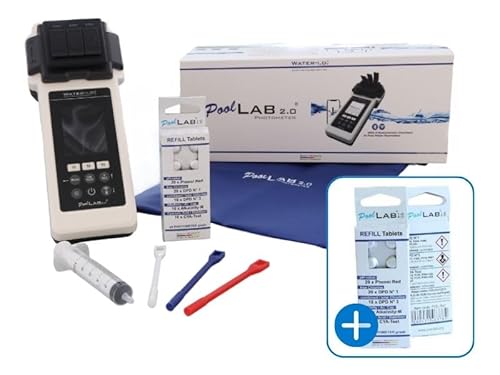 Water-i.d. WATER TESTING EQUIPMENT PoolLab 2.0 elektr. Pooltester + gratis Nachfüllpack von Water-i.d. WATER TESTING EQUIPMENT