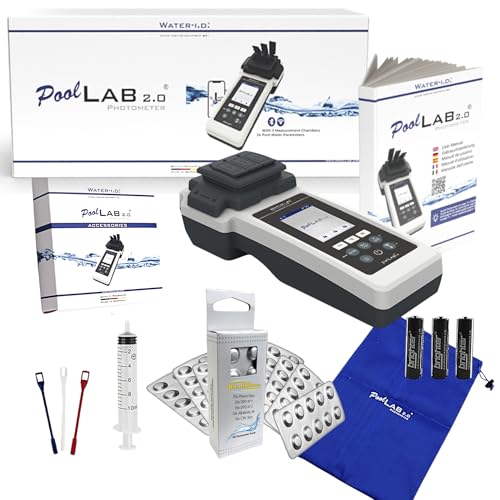 Water-i.d. WATER TESTING EQUIPMENT PoolLab 2.0 elektr. Pooltester + gratis Nachfüllpack von Water-ID