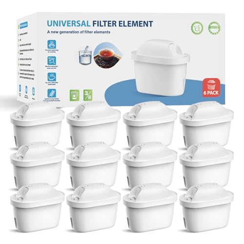 WaterJingYi Wasserfilte Kartuschen,Ersatz für Brita®Maxtra Pro®Marella®Maxtra Plus,filtert Kalk, Kanne Wasserkocher Filterkartuschen Kompatibel mit Brita®All-in-1,12 Stück von WaterJingYi