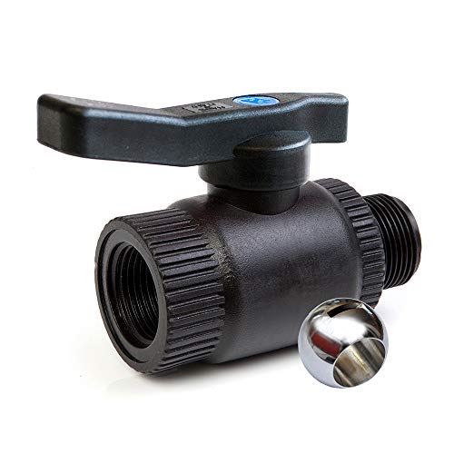 WaterShop Gewindeventil männlich weiblich Ø 3/4" 18VCMF-C, schwarz von WaterShop