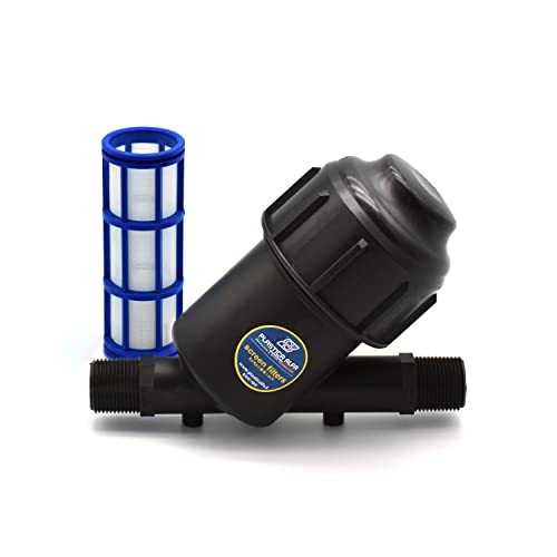 WaterShop Netzfilter Ø 1" 1/2 BSP 120 Mesh für Bewässerung 20020-F2S-120, schwarz von WaterShop