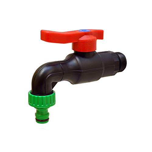 WaterShop Wasserhahn, Gewinde männlich, 1 Zoll, Schnellkupplung, 18RGX-B-C, Schwarz von WaterShop