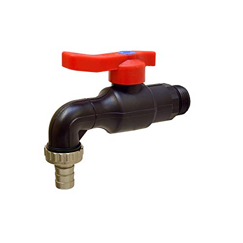 WaterShop Wasserhahn, Gewinde männlich 1 "x1" Portagomma 3/4" 18RGX-B-C, Schwarz von WaterShop