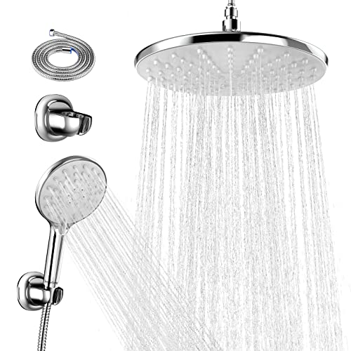 Duschset ohne Duschstange - Duschset inkl. 360° verstellbarer Duschkopf + Selbstreinigender Handbrause mit 3 Strahlarten + Edelstahl Schlauch + Handbrause Halterung, für Badzimmer von WaterSong