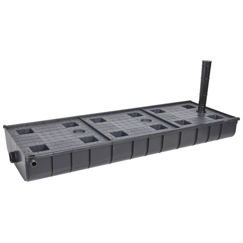 WaterUps Starterset-Bewässerungsbox Unterirdisch 134 cm x 47 cm Schwarz von WaterUps