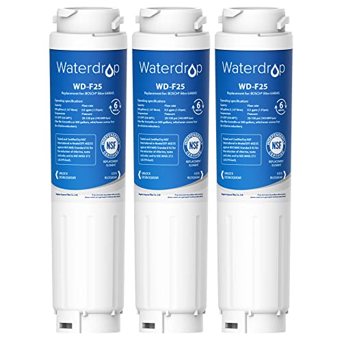 Waterdrop WD-F25 Kühlschrank Wasserfilter Kompatibel mit Bosch Ultra Clarity 644845, Siemens Kühlschrank Bosch 9000077104 740560 (3X) von Waterdrop