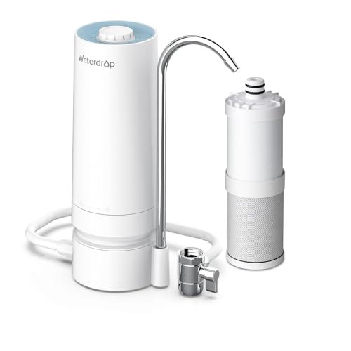 [Ultra Filtration] Waterdrop Arbeitsplatte Wasserfilter, Filterlebensdauer-Erinnerung, 4000 Gallonen, Reduziert Schwermetalle, Schlechten Geruch und 99% Chlor (1 Filter Inbegriffen) WD-CTF-07 von Waterdrop