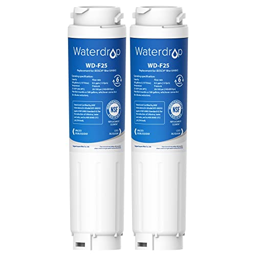 Waterdrop WD-F25 Kühlschrank Wasserfilter Kompatibel mit Bosch Ultra Clarity 644845, Siemens Kühlschrank Bosch 9000077104 740560 (2X) von Waterdrop