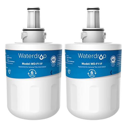 Waterdrop DA29-00003F Kühlschrank-Wasserfilter, Ersatz für mit Samsung® Aqua Pure Plus DA29-00003F, HAFIN1, DA29-00003A, DA29-00003B, DA29-00003A-B, DA61-00159A, DA97-06317A, Paket Kann Variieren (2) von Waterdrop