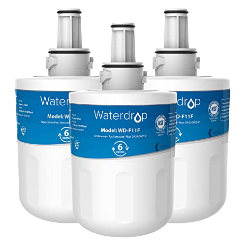 Waterdrop DA29-00003F Kühlschrank-Wasserfilter, Ersatz für mit Samsung® Aqua Pure Plus DA29-00003F, HAFIN1, DA29-00003A, DA29-00003B, DA29-00003A-B, DA61-00159A, DA97-06317A, Paket Kann Variieren (3) von Waterdrop