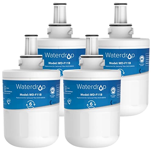 Waterdrop DA29-00003G Kühschrank Wasserfilter, Ersatz für Samsung® AquaPure Plus DA29-00003G, DA29-00003B, DA29-00003A, DA97-06317A, HAFCU1/XAA, HAFIN2/EXP APP100 WF289 (4) von Waterdrop