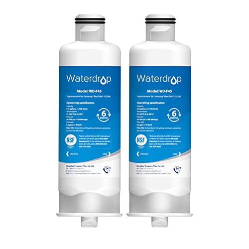 Waterdrop DA97-17376B NSF Zertifiziert Kühlschrank Wasserfilter, Ersatz für Samsung® HAF-QIN/EXP, DA97-17376B, HAF-QIN, DA97-08006C, Reduzieren PFAS, PFOA/PFOS, 2 Stück von Waterdrop