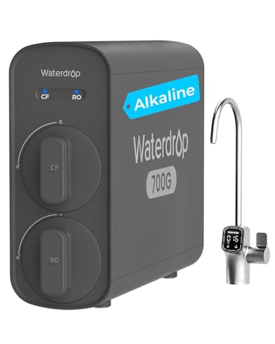 Waterdrop G5P700A Alkalischer Mineral-pH+ Umkehrosmose-Wasserfilter, NSF/ANSI 372-zertifiziert, 700G Umkehrosmosesystem, 8-Stufige RO-Wasserfiltersystem, 2:1 Pure to Drain, Intelligenter LED-Wasserha Waterdrop G5P700A Alkalischer Mineral-pH+ Umkehrosmose-Wasserfilter, NSF/ANSI 372-zertifiziert, 700G Umkehrosmosesystem, 8-Stufige RO-Wasserfiltersystem, 2:1 Pure to Drain, Intelligenter LED-Wasserha von Waterdrop