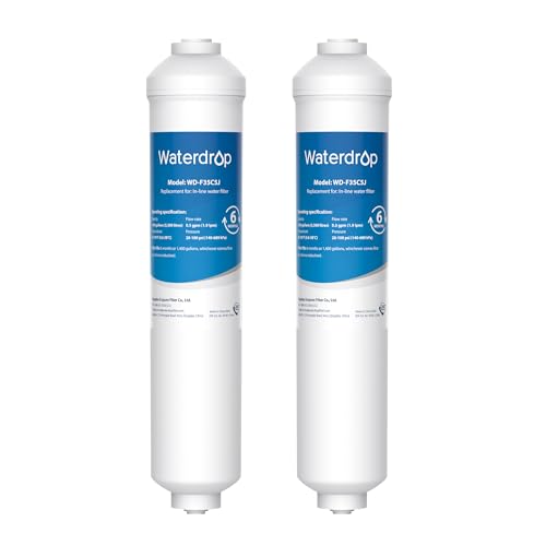 Waterdrop Kühlschrank Wasserfilter Ersatz für Samsung Wasserfilter DA29-10105J HAFEX/EXP, DA2010CB Wasserfilter, Samsung Side by Side, LG In-Line Wasserfilter, NSF Zertifiziert (2 Stück) von Waterdrop