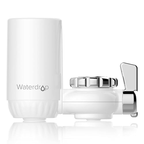 Waterdrop WD-FC-04 NSF Zertifiziert Wasserhahn Filter, Filtrationssystem mit Ultra Adsorptivem Material, Reduziert Chlor, Blei, Fluorid und Mehr-Passt auf Standard Wasserhahn (Einschließlich 1 Filter) von Waterdrop