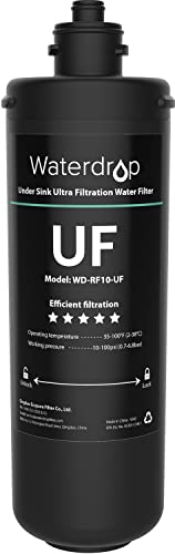 Waterdrop RF10-UF 0,01 Mikron Ersatz-Filterkartusche für 10UA/10UA-UF/10UB/10UB-UF unter der Spüle, reduziert Blei, Chlor, schlechten Geschmack und Geruch, hohe Kapazität von Waterdrop