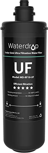 Waterdrop RF10-UF 0,01 Mikron Wasserfilter, 8000 Gallonen hohe Kapazität, Ersatz für Wassertropfen unter der Spüle Wasserfiltersystem von Waterdrop