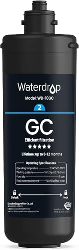 Waterdrop WD-10GC Wasserfilter unter der Spüle, Ersatz für Waterdrop TSA & TSB 3-stufiges Wasserfiltersystem unter der Spüle. von Waterdrop