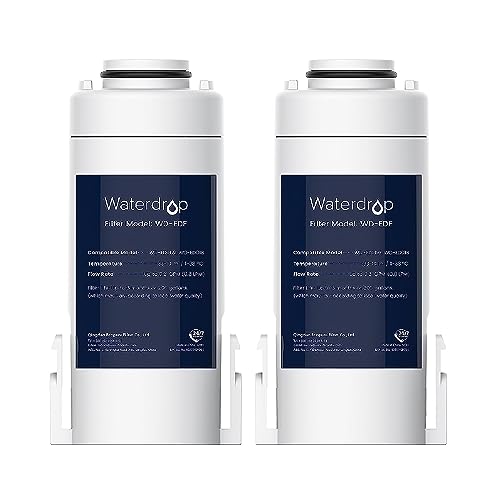 Waterdrop WD-EDF Ersatzfilter für alle Waterdrop Instant-Wasserfilterkannen, WD-ED01W, WD-ED01B, WD-ED02, WD-ED04, halten bis zu 3 Monate oder 757 Liter (2er-Pack) von Waterdrop