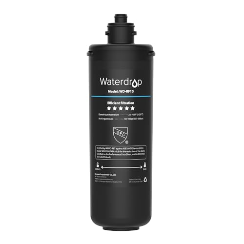 Waterdrop WD-RF10 Wasserfilter, NSF/ANSI 42 Zertifiziert, 30.000 Liter Hohe Kapazität, Ersatz für Watertrop Untertisch Wasserfiltrationssystem von Waterdrop