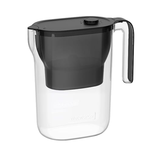 Waterdrop Wasserfilter Kanne Kühlschrank Wasserfilterkrug mit 3-Monats-Filter, 2,5 L, Reduziert Fluorid, Chlor und Mehr, NSF-zertifiziert, BPA-frei, Schwarz (Ersatzfilter: WD-PF-01A Plus) Waterdrop Wasserfilter Kanne Kühlschrank Wasserfilterkrug mit 3-Monats-Filter, 2,5 L, Reduziert Fluorid, Chlor und Mehr, NSF-zertifiziert, BPA-frei, Schwarz (Ersatzfilter: WD-PF-01A Plus) von Waterdrop