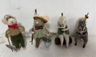 Watereem Set mit 4 weihnachtlichen Filzmaus-Ornamenten, Mini-Angel-Mäuse-Figuren für Weihnachtsbaumkranz, Wolle, Weihnachts-Tischdekoration, Tierhandwerk, Urlaub, Ostergeschenke, Partyzubehör Watereem Set mit 4 weihnachtlichen Filzmaus-Ornamenten, Mini-Angel-Mäuse-Figuren für Weihnachtsbaumkranz, Wolle, Weihnachts-Tischdekoration, Tierhandwerk, Urlaub, Ostergeschenke, Partyzubehör von Watereem