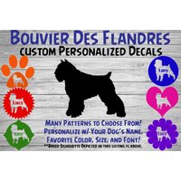 Bouvier Des Flandres Hund Personalisiert Silhouette Vinyl Aufkleber - Hunderasse Aufkleber-Auto Fensteraufkleber-Haustier Geschenk- Individuelle Name von WaterfallGlenDesigns