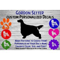Gordon Setter Personalisierter Hund Silhouette Vinyl Aufkleber - Fenster Auto Sticker Yeti Tumbler, Phone Custom Dog Name Gordon Setter Personalisierter Hund Silhouette Vinyl Aufkleber - Fenster Auto Sticker Yeti Tumbler, Phone Custom Dog Name von WaterfallGlenDesigns