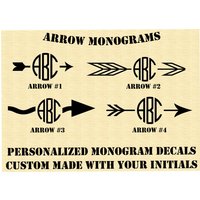 Individualisierter Pfeil Monogramm Aufkleber - Personalisierte Vinyl Sticker Initialen/Wähle Deine Größe & Farbe Perfekt Für Autofenster Individualisierter Pfeil Monogramm Aufkleber - Personalisierte Vinyl Sticker Initialen/Wähle Deine Größe & Farbe Perfekt Für Autofenster von WaterfallGlenDesigns