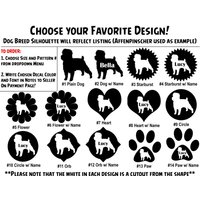 Shih Tzu Personalisierter Hund Silhouette Vinyl Aufkleber - Hundesticker Fensteraufkleber Autoaufkleber Name Tumbler, Phone Art Custom von WaterfallGlenDesigns