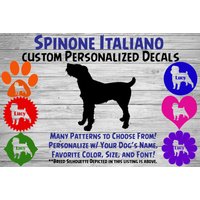 Spinone Italiano Personalisiert Hund Silhouette Vinyl Aufkleber - Fensteraufkleber Autoaufkleber Name Tumbler, Telefon Custom von WaterfallGlenDesigns