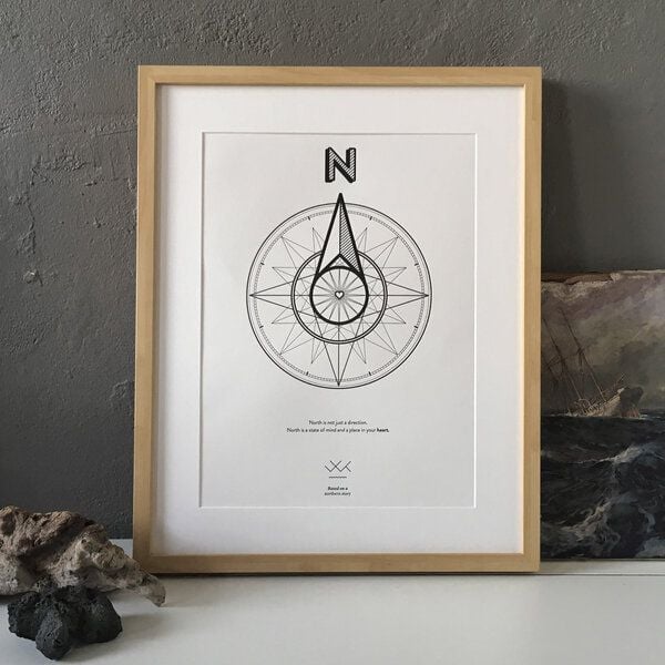 Waterkoog The North, A3 Letterpress Print von Waterkoog