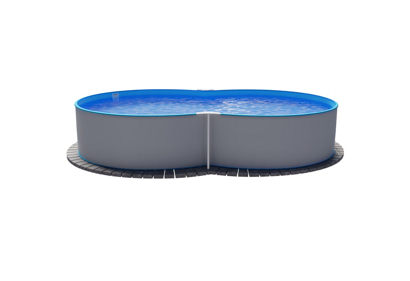 Waterman Achtformpool Stahlwandpool achtform Exklusiv 525x320x120 cm, St (Einzelbecken), verzinkte Stahlwand von Waterman