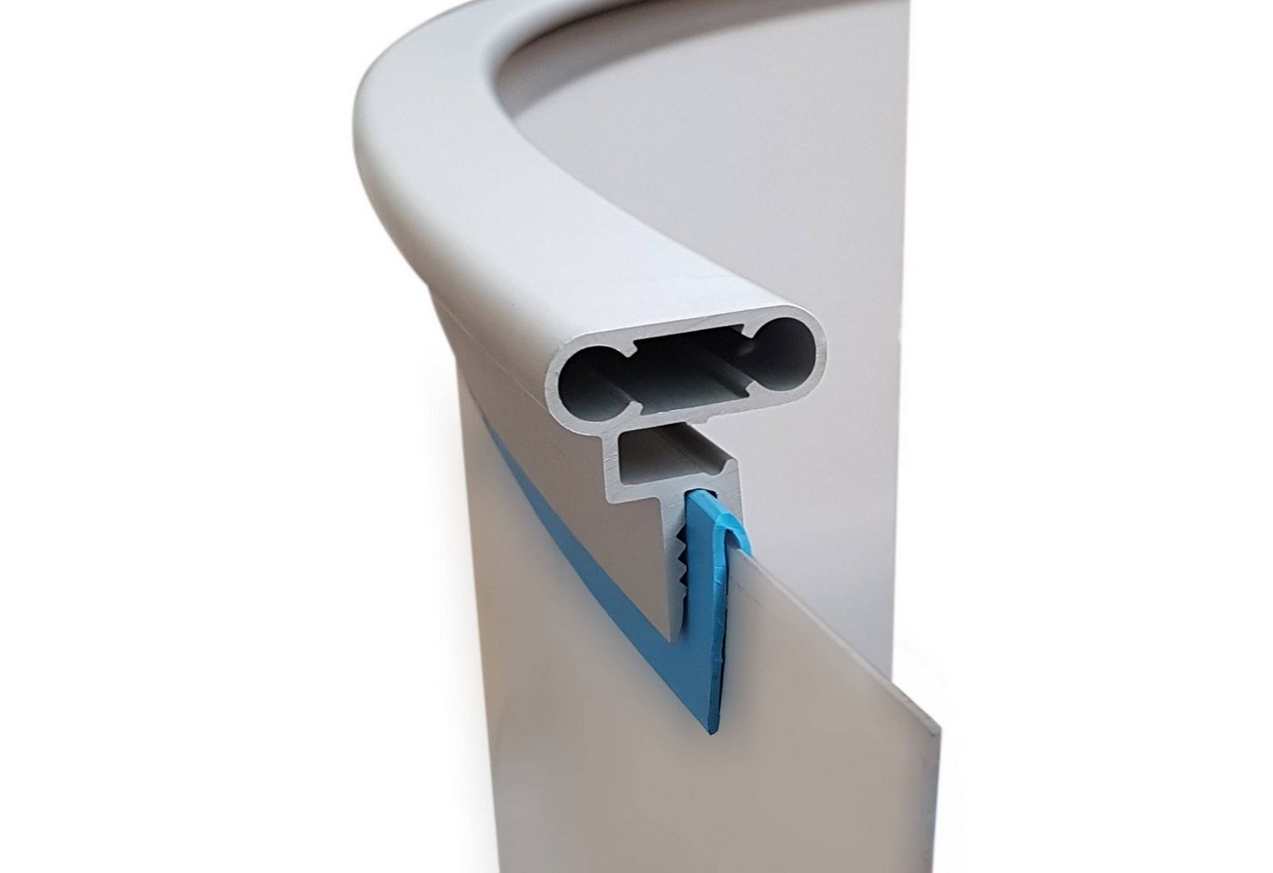 Waterman Handlauf Handlaufpaket Premium aus Aluminium für Ovalbecken, (Komplett-Set) von Waterman