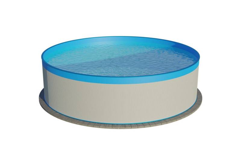 Planet Pool Rundpool Stahlwandpool rund Größe wählbar, 90 cm tief, Stah (Einzelbecken), verzinkte Stahlwand von Planet Pool