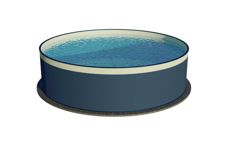 Waterman Rundpool Stahlwandpool rund Größe wählbar, 90 cm tief, Stah (Einzelbecken), verzinkte Stahlwand von Waterman