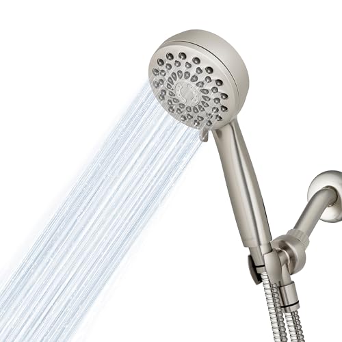 Waterpik Hochdruck-Handbrause mit Schlauch, PowerPulse-Massage, 7 Modi, gebürstetes Nickel, XPB-769ME von Waterpik