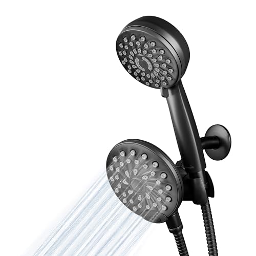 Waterpik One-Touch Dual 2-in-1 Duschsystem mit Regenduschkopf und 7-Modi-Handbrause, mattschwarz XPB-135E-765ME Waterpik One-Touch Dual 2-in-1 Duschsystem mit Regenduschkopf und 7-Modi-Handbrause, mattschwarz XPB-135E-765ME von Waterpik