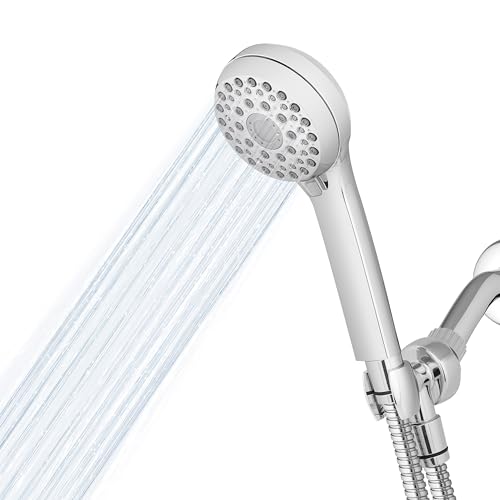 Waterpik XAL-643ME Hochdruck-Handbrause mit Schlauch, PowerPulse-Massage, 6 Modi, Chrom von Waterpik