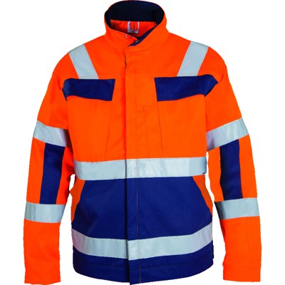 Warnjacke MG, warnorange/blau, Größe M von Watex
