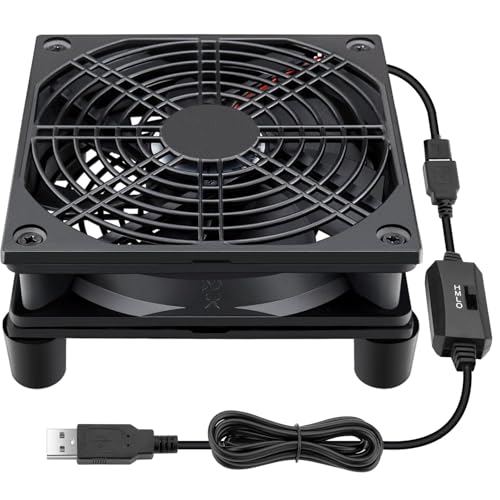 Wathai 120mm USB PC Lüfter kombiniert kompakte Größe mit effizienter Kühlung Gehäuselüfter für PCs, Gehäuse, Notebooks, Spielkonsolen, Router oder kleine Elektronikgeräte von Wathai