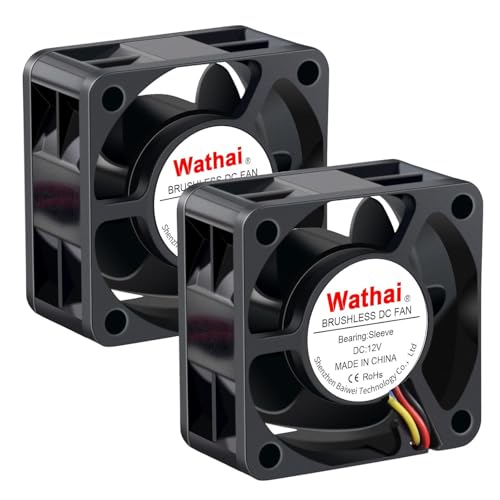 Wathai 2 Stück 40mm PWM PC Lüfter 40x40x20mm 4 Pin 12V DC Kühllüfter für Raspberry Pi,3D-Drucker, NAS, Computergehäuse, Zusatzkühlung von Wathai
