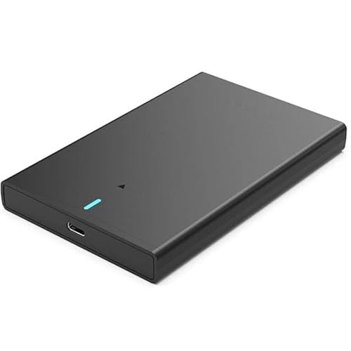 Externes Festplattengehäuse, 6,3 cm (2,5 Zoll), USB 3.1, schnelle Übertragungsgeschwindigkeit, kompaktes schwarzes Design. von Watio Wave