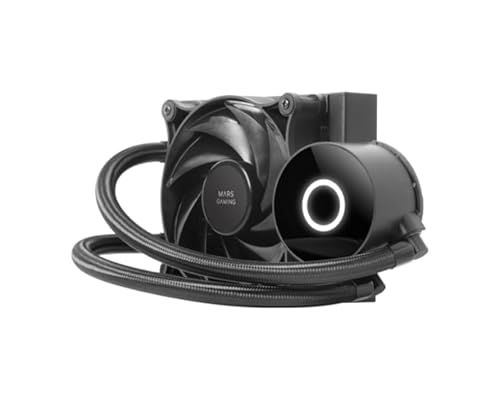 Flüssigkeitskühlung - Kühlsystem mit 120 mm Heizkörper, leise Pumpe, Multisockel-kompatibel, schwarzes Design*.* von Watio Wave