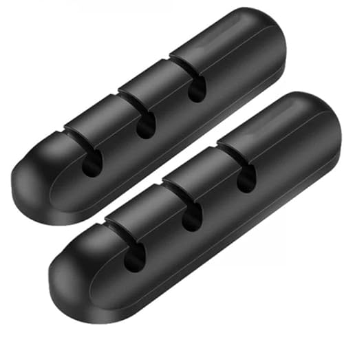 Kabel-Organizer, Spiralbindung, 3 Anschlüsse, 2 Stück, Schwarz, ideal für die ordentliche Aufbewahrung von Kabeln zu Hause oder im Büro von Watio Wave