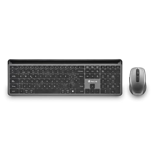 Kabellose Tastatur und Maus, kompaktes Set, kabellose Verbindung, ergonomisches Design, einfache Installation, ideal für Büro und Zuhause von Watio Wave